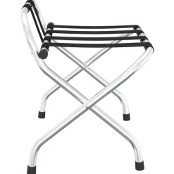 vidaXL Bagagerek met rugleuning zilver 56x39x52cm