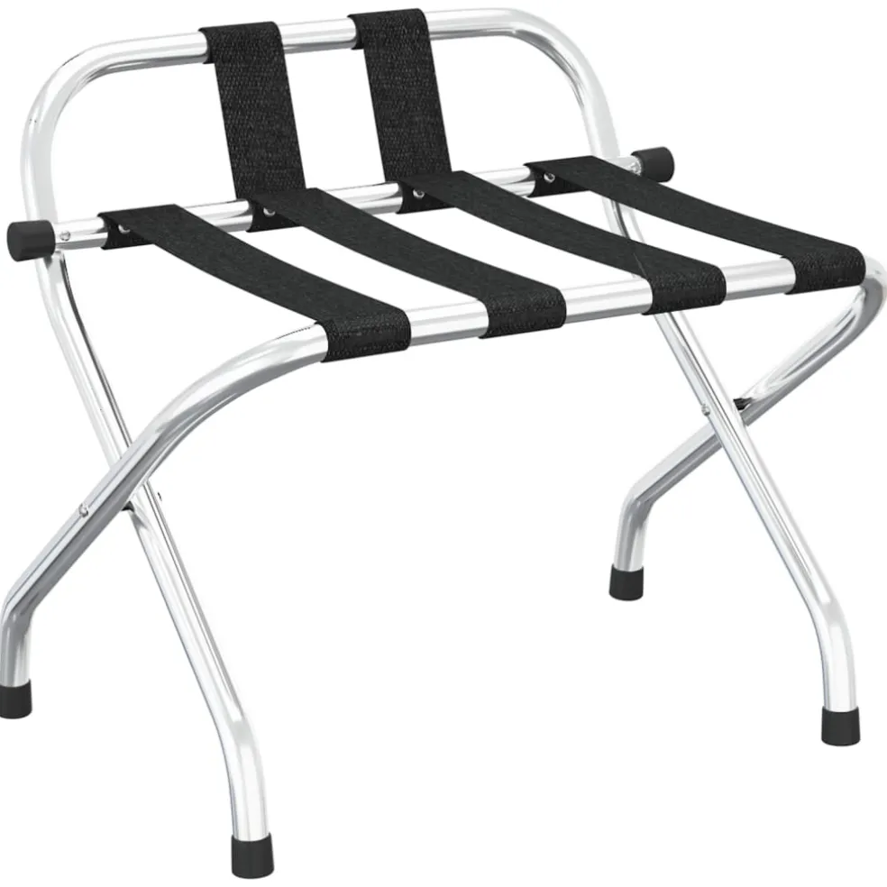 vidaXL Bagagerek met rugleuning zilver 56x39x52cm