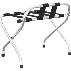 vidaXL Bagagerek met rugleuning zilver 56x39x52cm