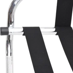 vidaXL Bagagerek met rugleuning zilver 56x39x52cm