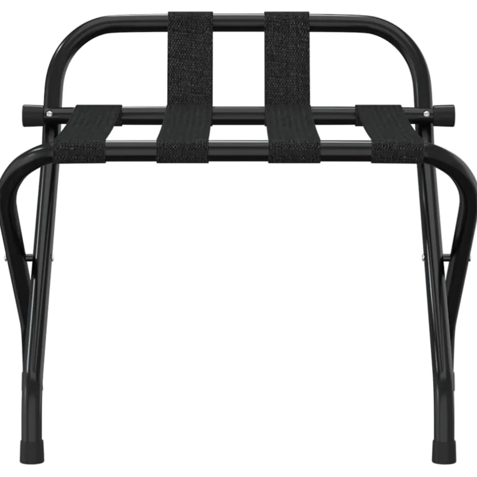 vidaXL Bagagerek met rugleuning 56x39x52 cm zwart