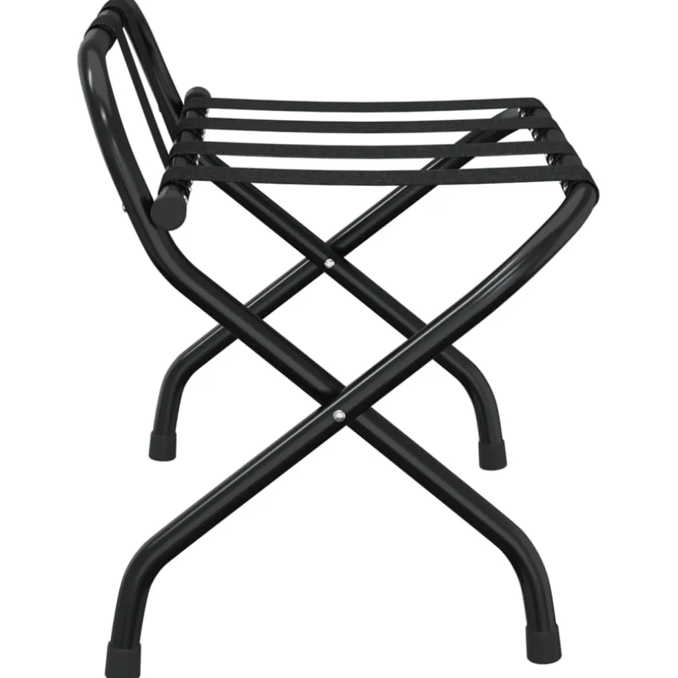 vidaXL Bagagerek met rugleuning 56x39x52 cm zwart