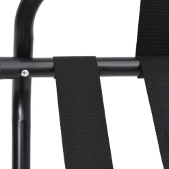 vidaXL Bagagerek met rugleuning 56x39x52 cm zwart