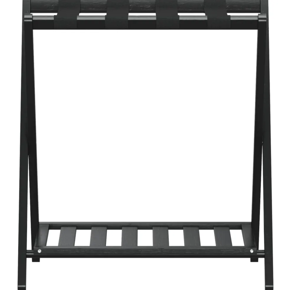 vidaXL Bagagerek 68x38x58 cm bamboe zwart