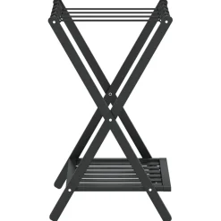 vidaXL Bagagerek 68x38x58 cm bamboe zwart