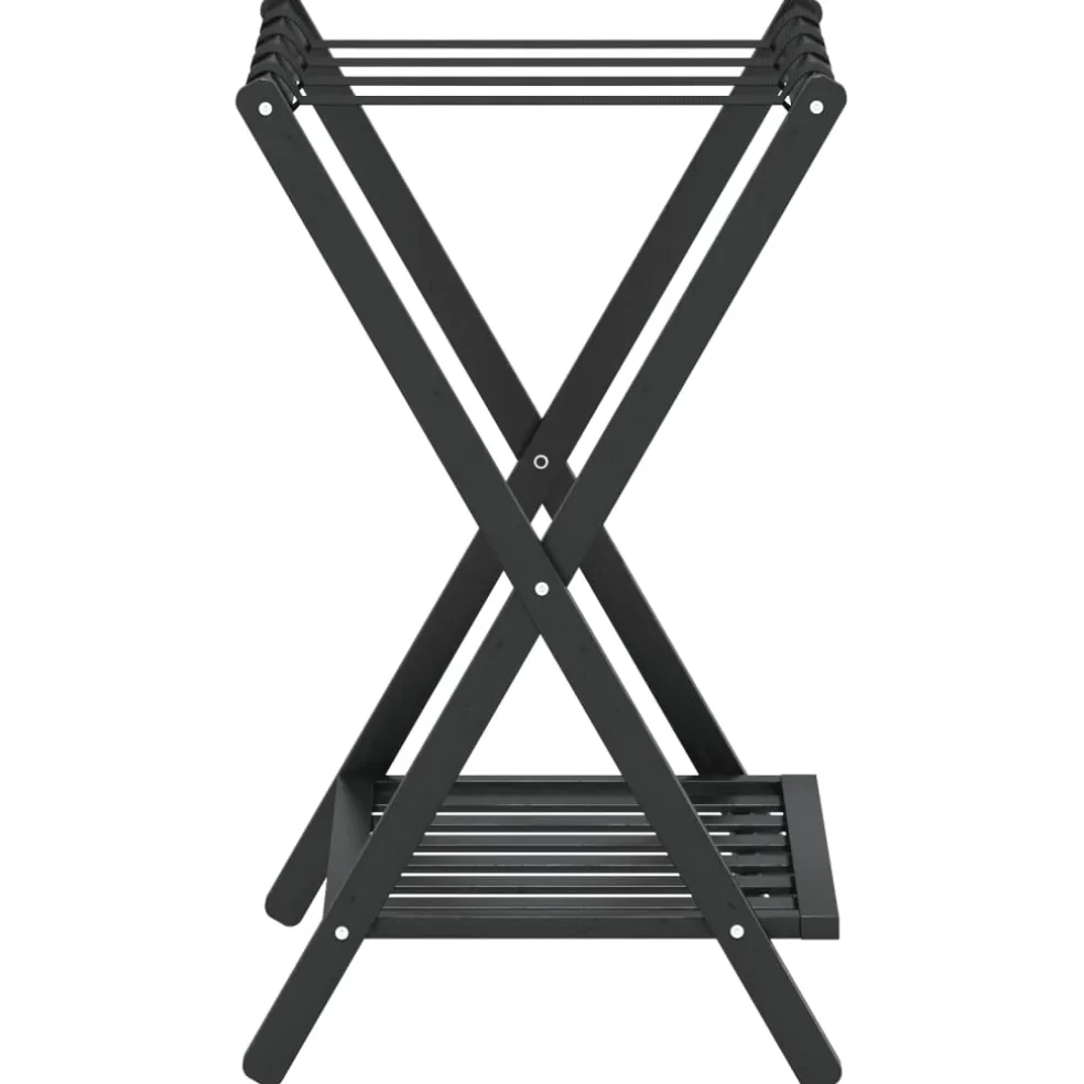 vidaXL Bagagerek 68x38x58 cm bamboe zwart