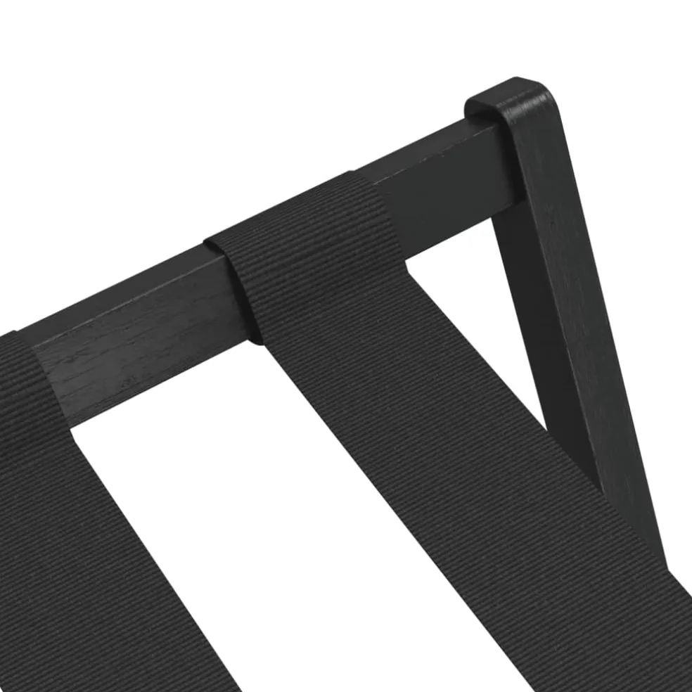 vidaXL Bagagerek 68,5x38x58 cm bamboe zwart