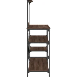 vidaXL Bakkersrek 90x40x132 cm bewerkt hout en metaal bruin eikenkleur