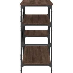 vidaXL Bakkersrek 90x40x84 cm bewerkt hout en metaal bruin eikenkleur
