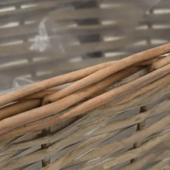 vidaXL Balkonbakken 2 st 40 cm wicker met PE-voering