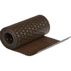 vidaXL Balkonschermen 10 st 255x19 cm poly rattan bruin en zwart