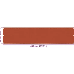 vidaXL Balkonscherm 90x400 cm HDPE oranje