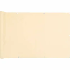 vidaXL Balkonscherm 600x90 cm PVC crèmekleurig