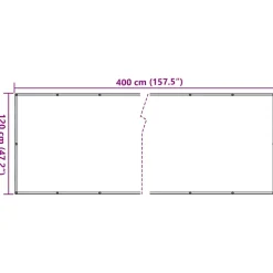 vidaXL Balkonscherm 400x120 cm PVC grijs