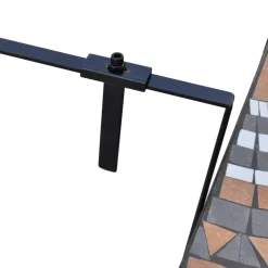 vidaXL Balkontafel hangend mozaïek terracottakleurig en wit