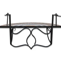 vidaXL Balkontafel hangend mozaïek terracottakleurig en wit