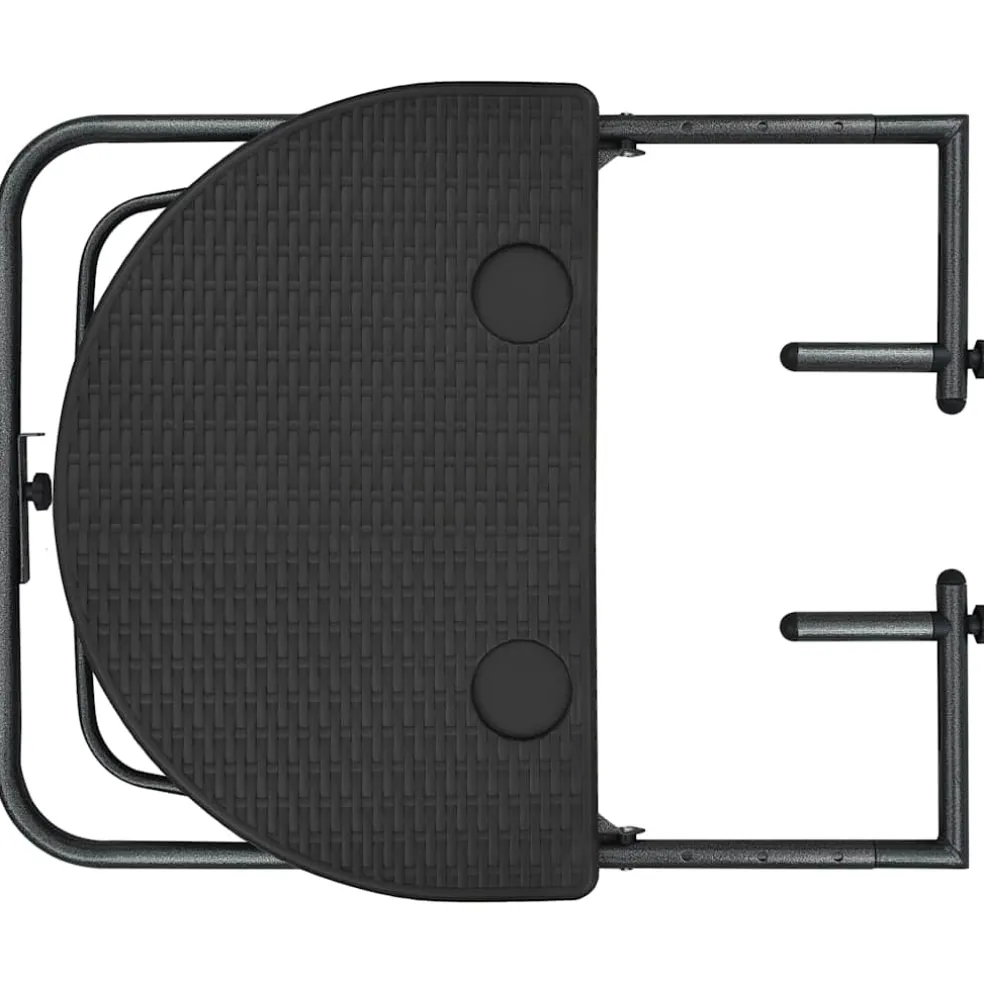 vidaXL Balkontafel hangend 60x64x83,5 cm rattan-look kunststof bruin
