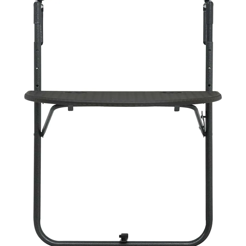 vidaXL Balkontafel hangend 60x64x83,5 cm rattan-look kunststof bruin
