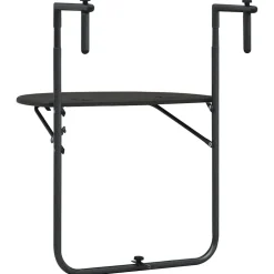 vidaXL Balkontafel hangend 60x64x83,5 cm rattan-look kunststof bruin