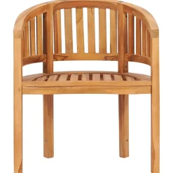 vidaXL Bananenstoel massief teakhout