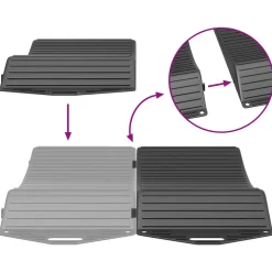 vidaXL Bandenbesparende 2 st Zwart 44 x 20 x 4 cm PP
