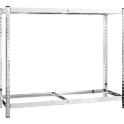 vidaXL Bandenrekken 2-laags 3 st 110x40x110 cm staal zilverkleurig