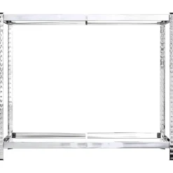 vidaXL Bandenrekken 2-laags 3 st 110x40x110 cm staal zilverkleurig