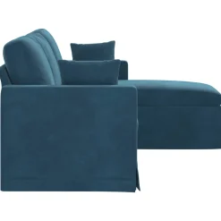 vidaXL Bank Blauw 178 x 134 x 80 cm Fluweel
