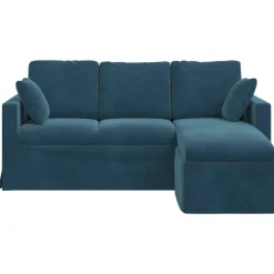 vidaXL Bank Blauw 178 x 134 x 80 cm Fluweel