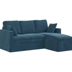 vidaXL Bank Blauw 178 x 134 x 80 cm Fluweel
