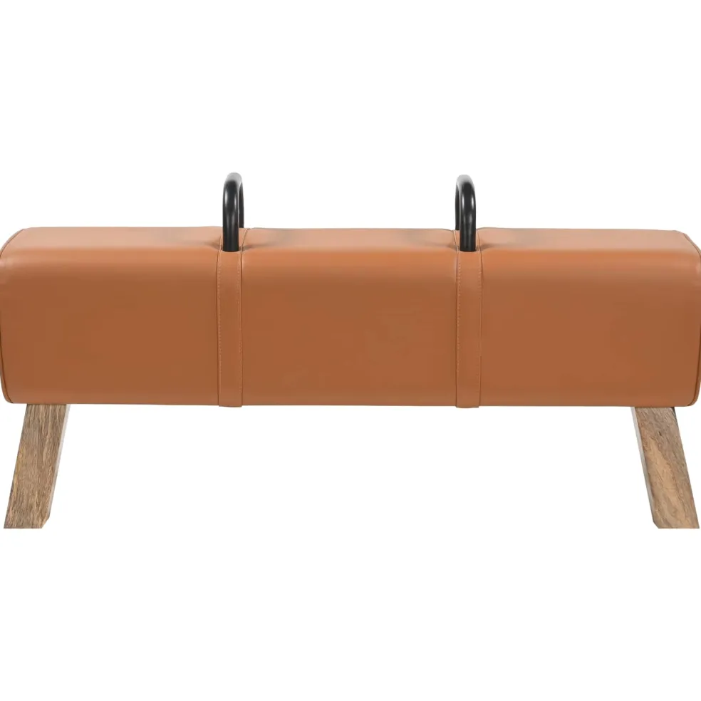 vidaXL Bank Bruin 110 x 30 x 45 cm Echt leer