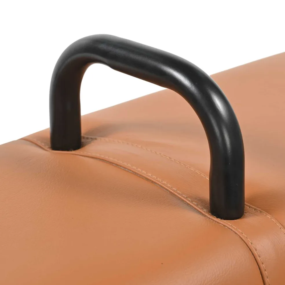 vidaXL Bank Bruin 110 x 30 x 45 cm Echt leer