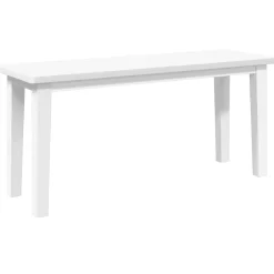 vidaXL Bank 90 cm massief hout rubber wit