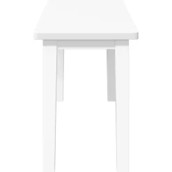 vidaXL Bank 90 cm massief hout rubber wit