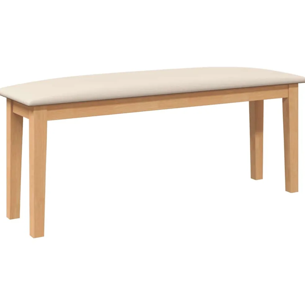 vidaXL Bank 110 cm massief hout rubber