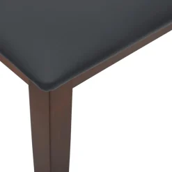 vidaXL Bank 110 cm massief hout rubber bruin