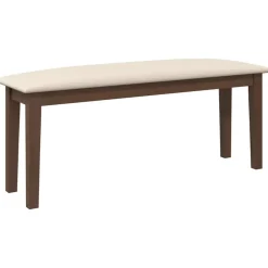 vidaXL Bank 110 cm massief hout rubber bruin