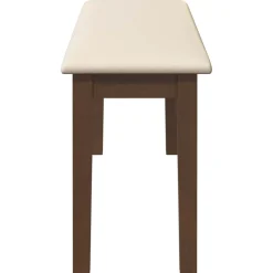 vidaXL Bank 110 cm massief hout rubber bruin