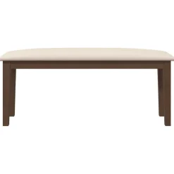 vidaXL Bank 110 cm massief hout rubber bruin