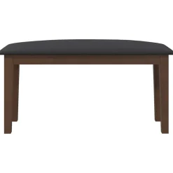 vidaXL Bank 90 cm massief hout rubber bruin