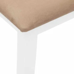 vidaXL Bank 90 cm massief hout rubber wit