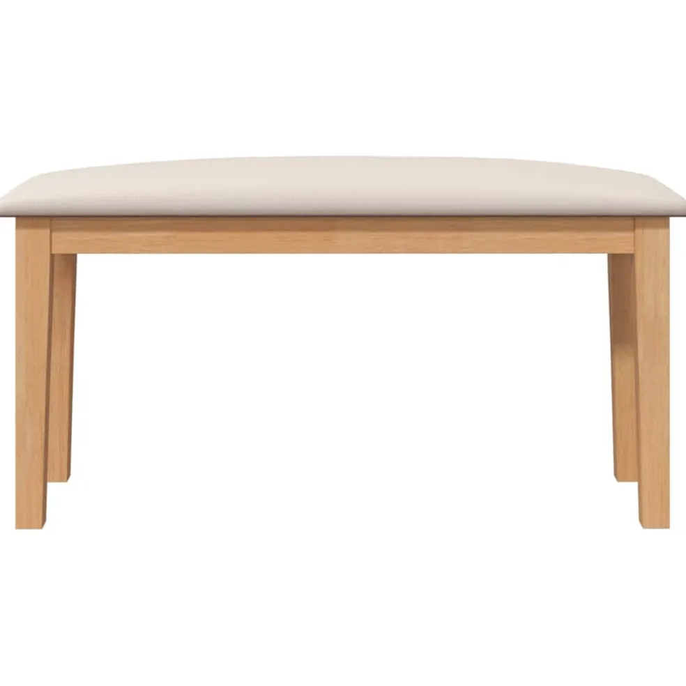 vidaXL Bank 90 cm massief hout rubber