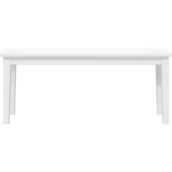 vidaXL Bank 110 cm massief hout wit rubber