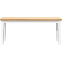 vidaXL Bank 110 cm massief hout wit rubber