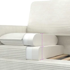 vidaXL Bank Crèmekleurig 76 x 81 x 87,5 cm Polyester