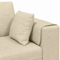 vidaXL Bank Crème 250 x 77 x 76 cm Stof
