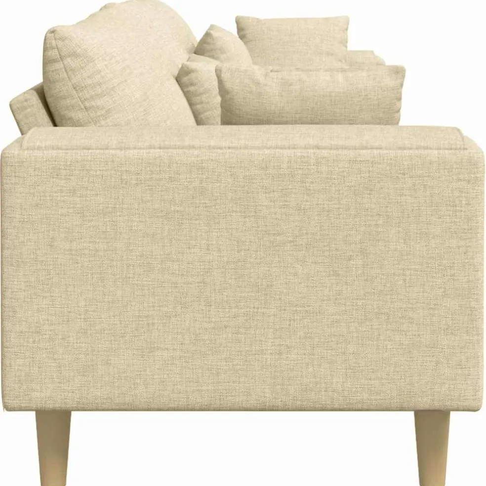 vidaXL Bank Crème 250 x 77 x 76 cm Stof