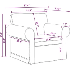 vidaXL Bank Donkergrijs 95 x 82 x 80 cm Stof