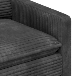 vidaXL Bank Donkergrijs 76 x 81 x 87,5 cm Polyester