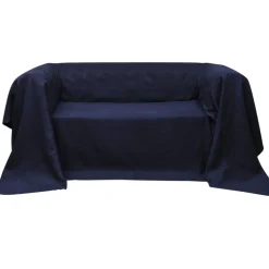 vidaXL Bankhoes microsuede marineblauw 140 x 210 cm